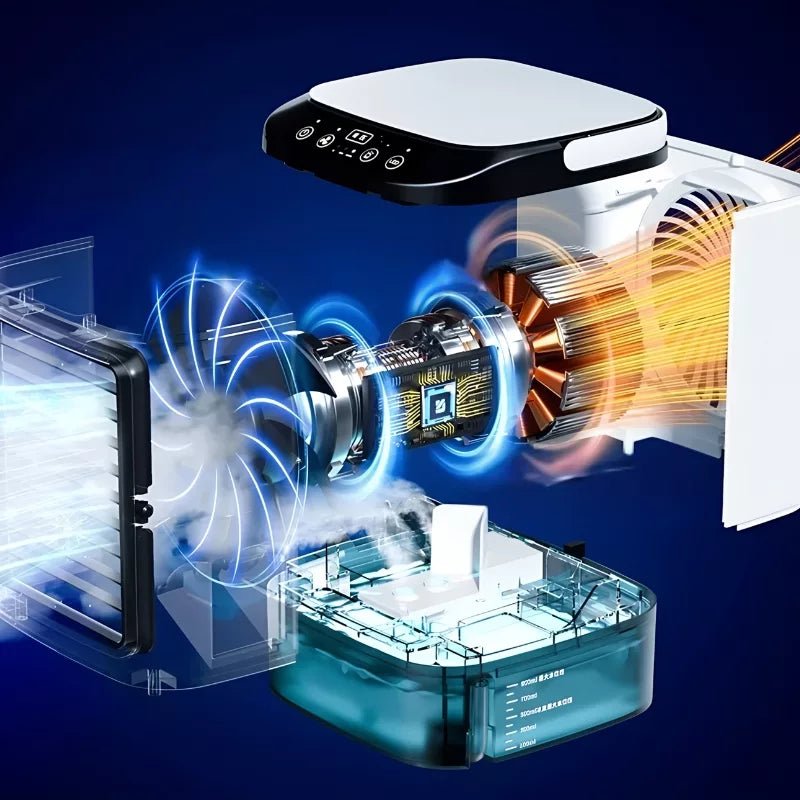 Portable Air Cooler with Humidifier and LED Light
