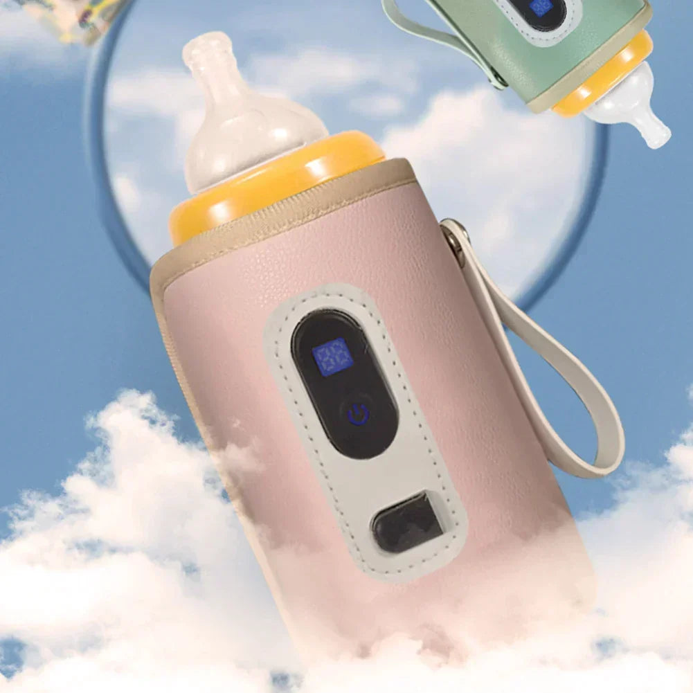 Portable Baby Bottle Warmer - USB Rechargeable with Display