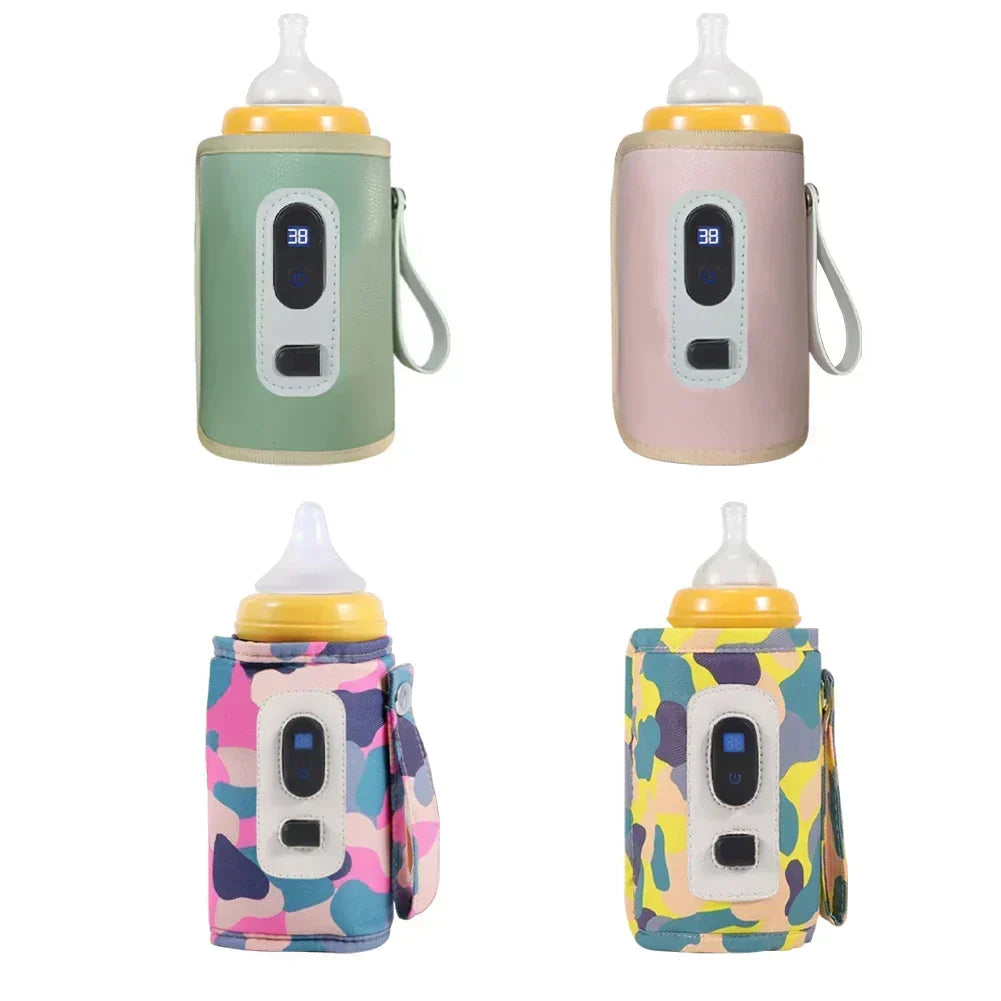 Portable Baby Bottle Warmer - USB Rechargeable with Display