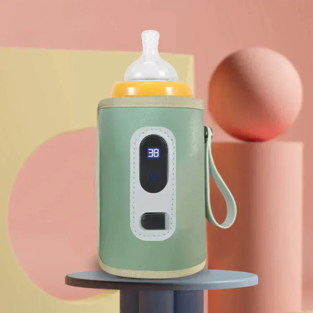 Portable Baby Bottle Warmer - USB Rechargeable with Display
