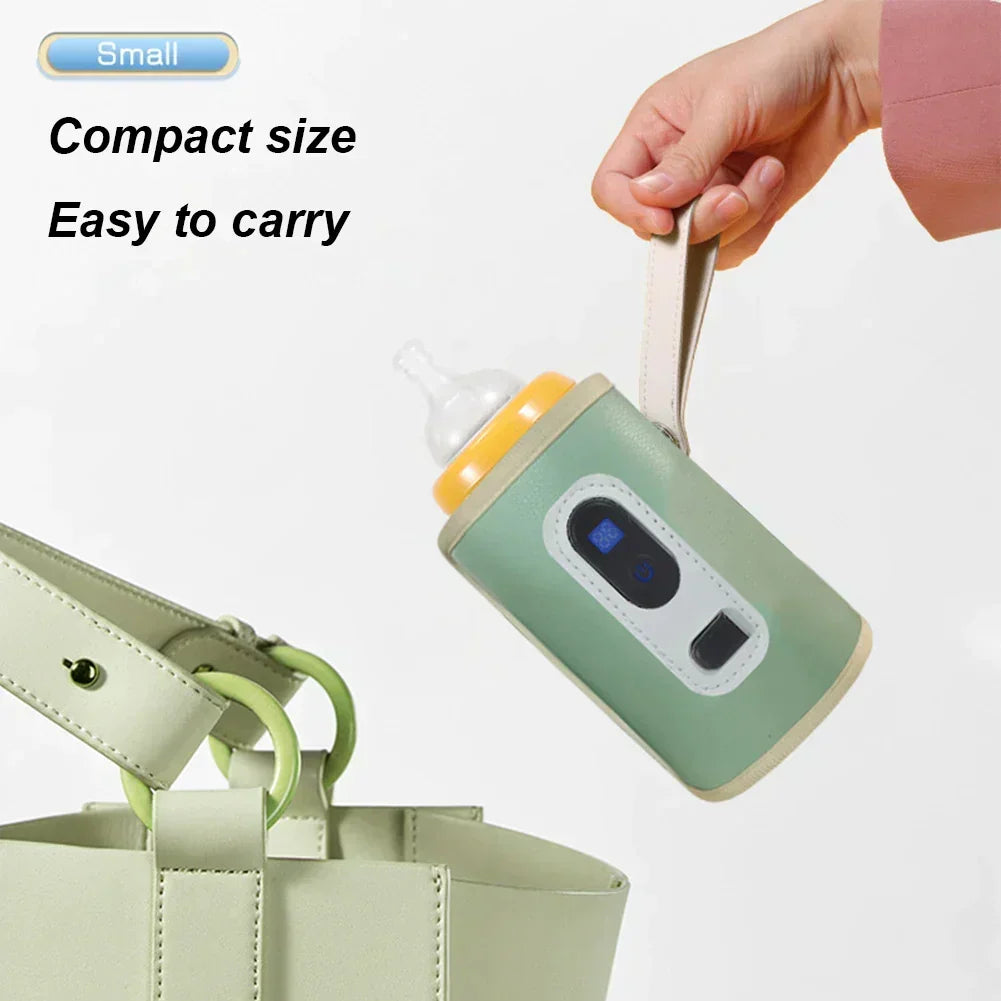 Portable Baby Bottle Warmer - USB Rechargeable with Display