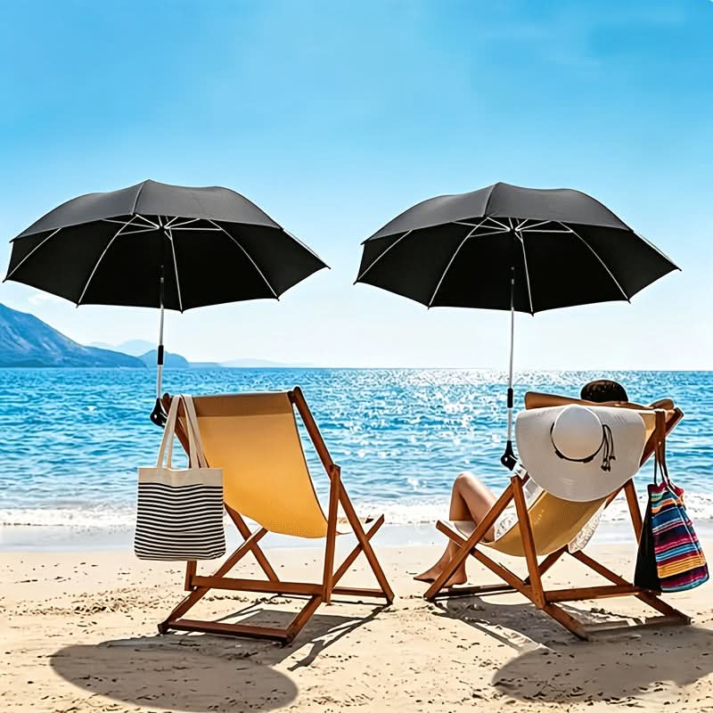 Portable Beach and Camping Umbrella with 360° Rotation and UV-Resistant Fabric