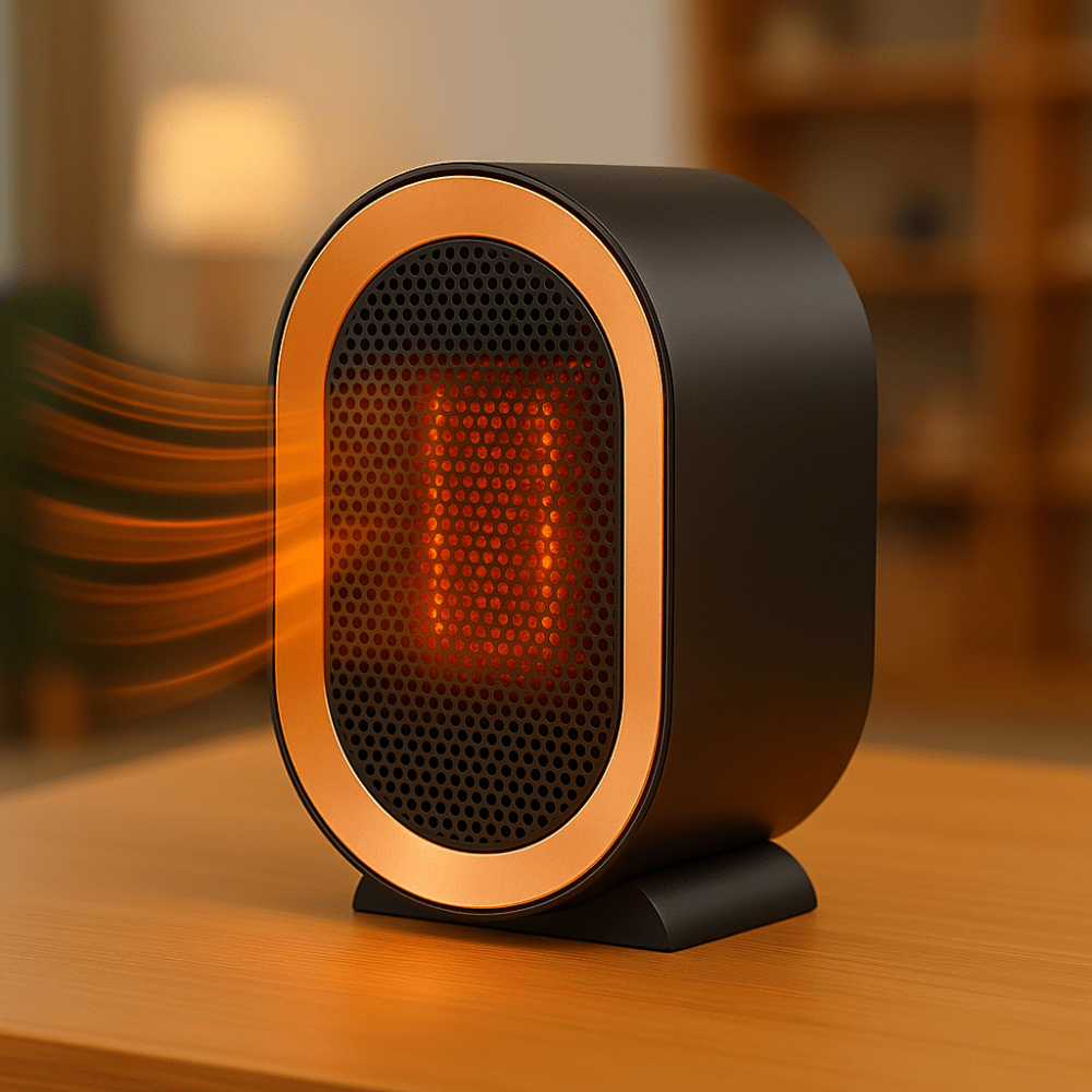 Portable Ceramic Space Heater with Fast and Quiet Heating