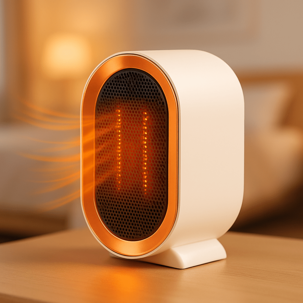 Portable Ceramic Space Heater with Fast and Quiet Heating