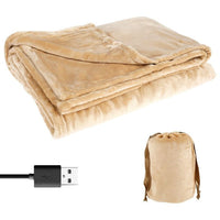 Portable Cordless USB Heated Flannel Blanket