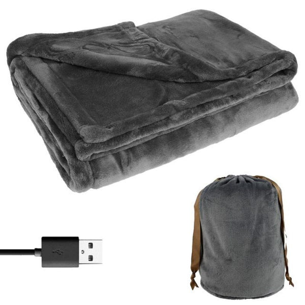 Portable Cordless USB Heated Flannel Blanket