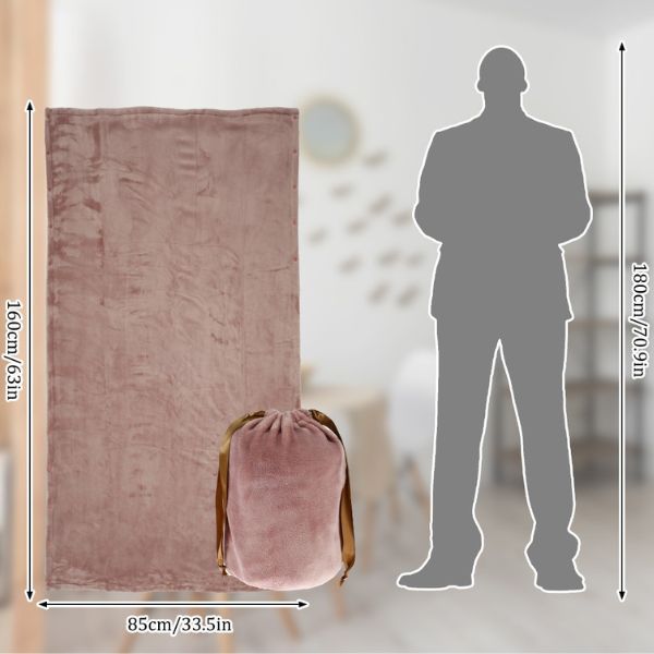 Portable Cordless USB Heated Flannel Blanket