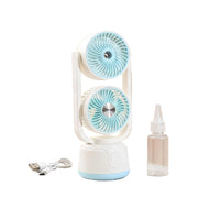 Portable Dual Fan with Adjustable Heads