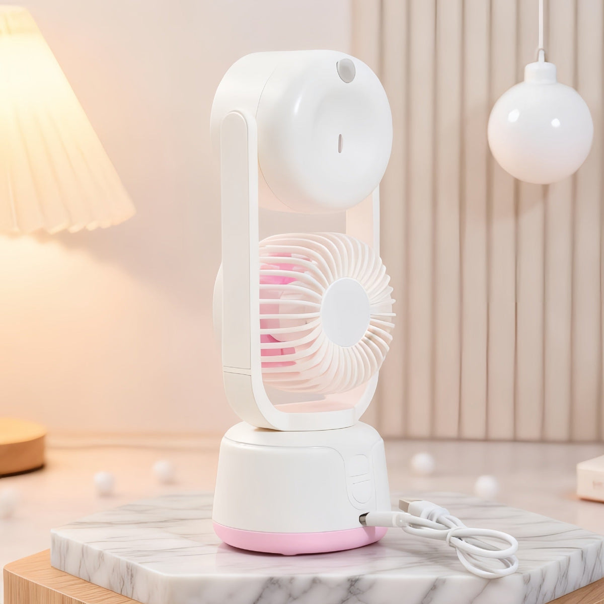 Portable Dual Fan with Adjustable Heads