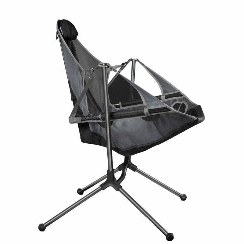 Portable Folding Outdoor Rocking Chair with Pillow for Camping and Fishing