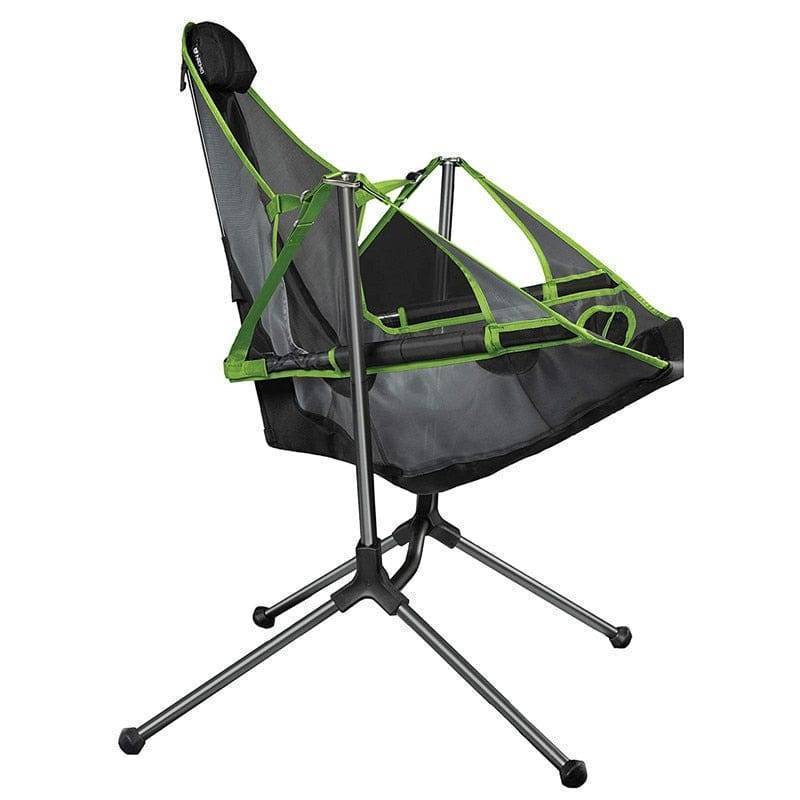 Portable Folding Outdoor Rocking Chair with Pillow for Camping and Fishing