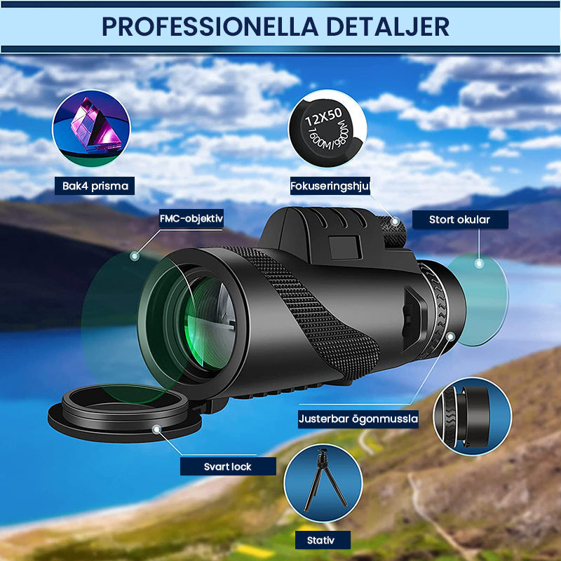 Portable HD 5000M Zoom Monocular Telescope for Outdoor Use