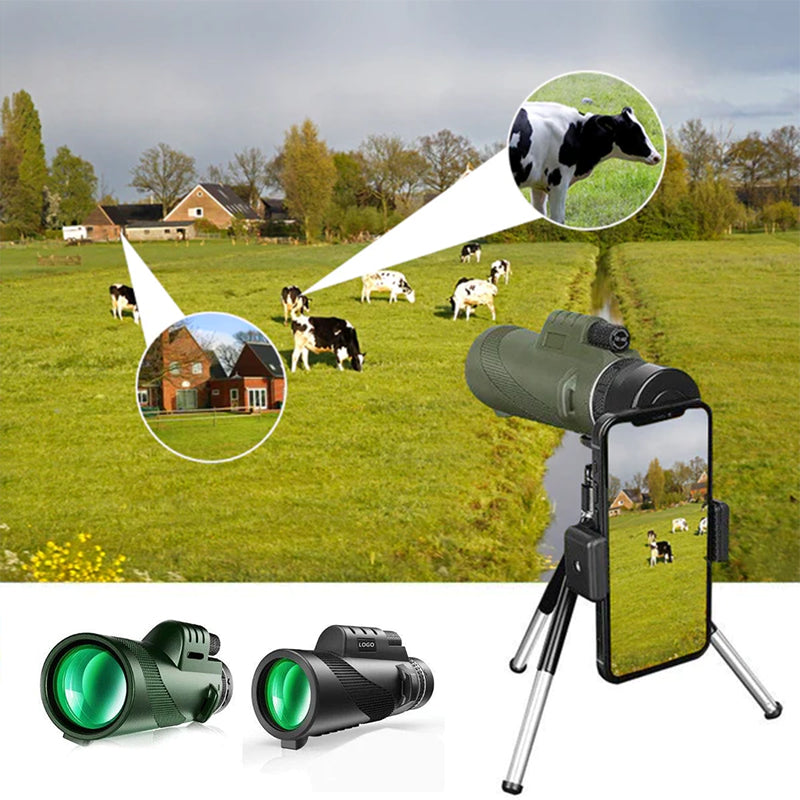 Portable HD 5000M Zoom Monocular Telescope for Outdoor Use