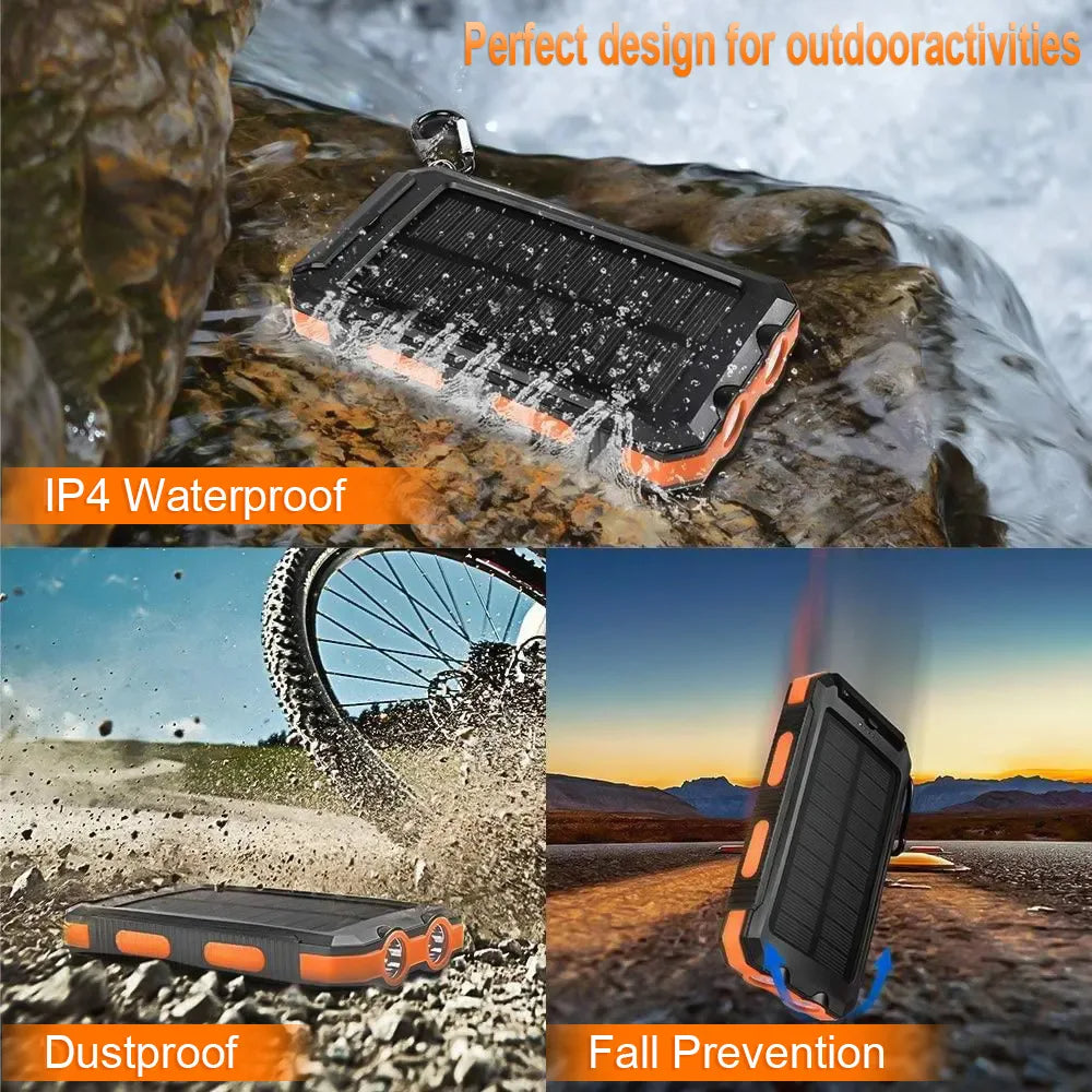 Portable IP67 Waterproof Solar Power Bank
