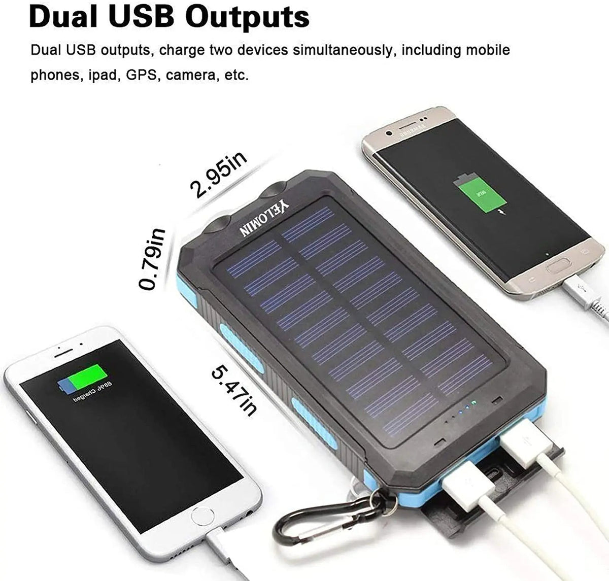Portable IP67 Waterproof Solar Power Bank