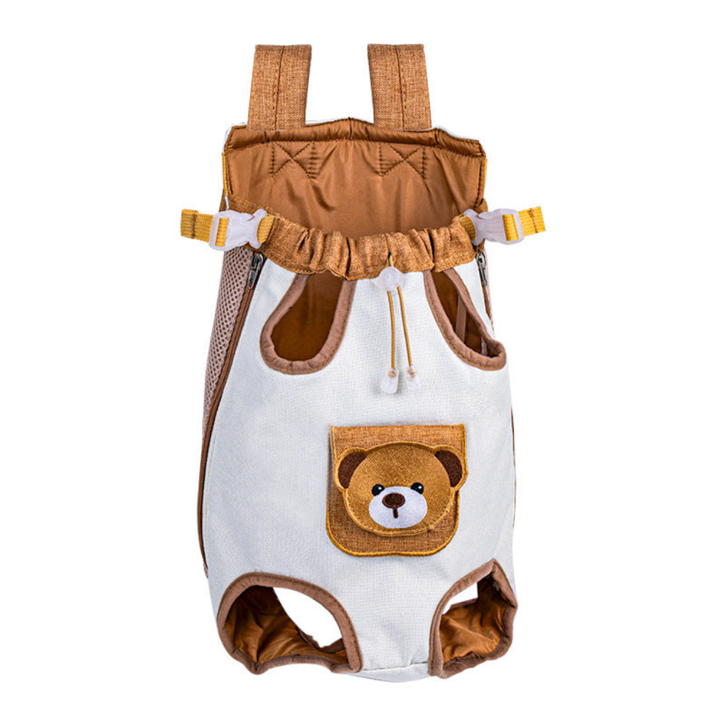 Portable Outdoor Pet Backpack Carrier with Chest Strap
