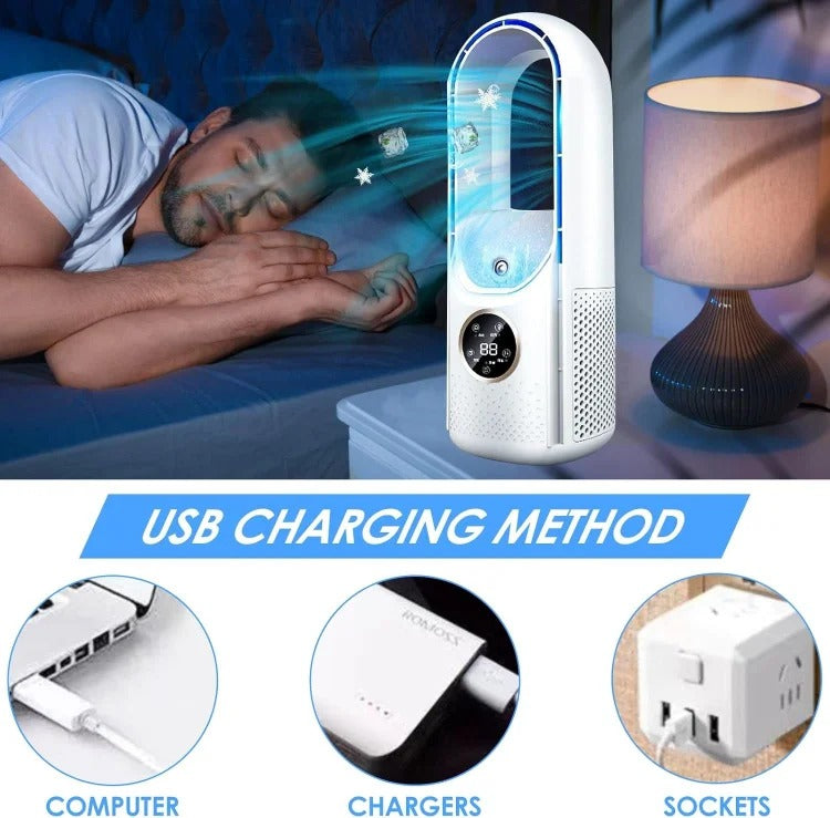 Portable Quiet Bladeless Air Conditioner for Home and Office