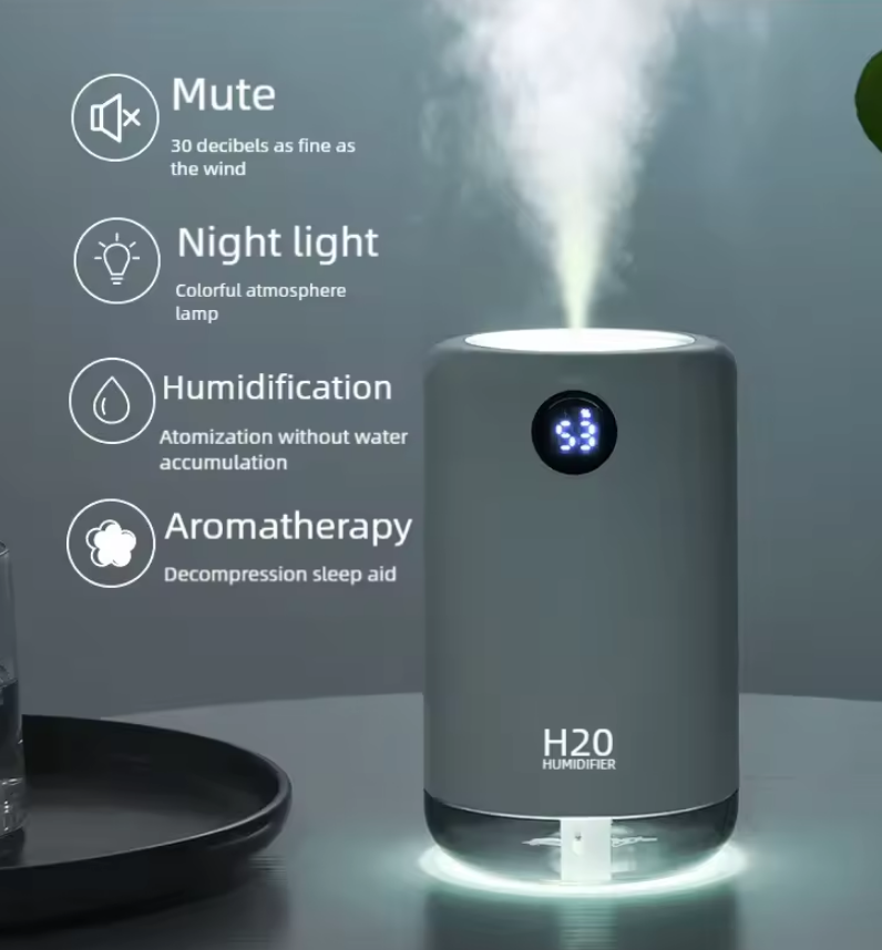 Portable Rechargeable Humidifier – Compact Wireless Air Moisturiser for Home, Office & Travel
