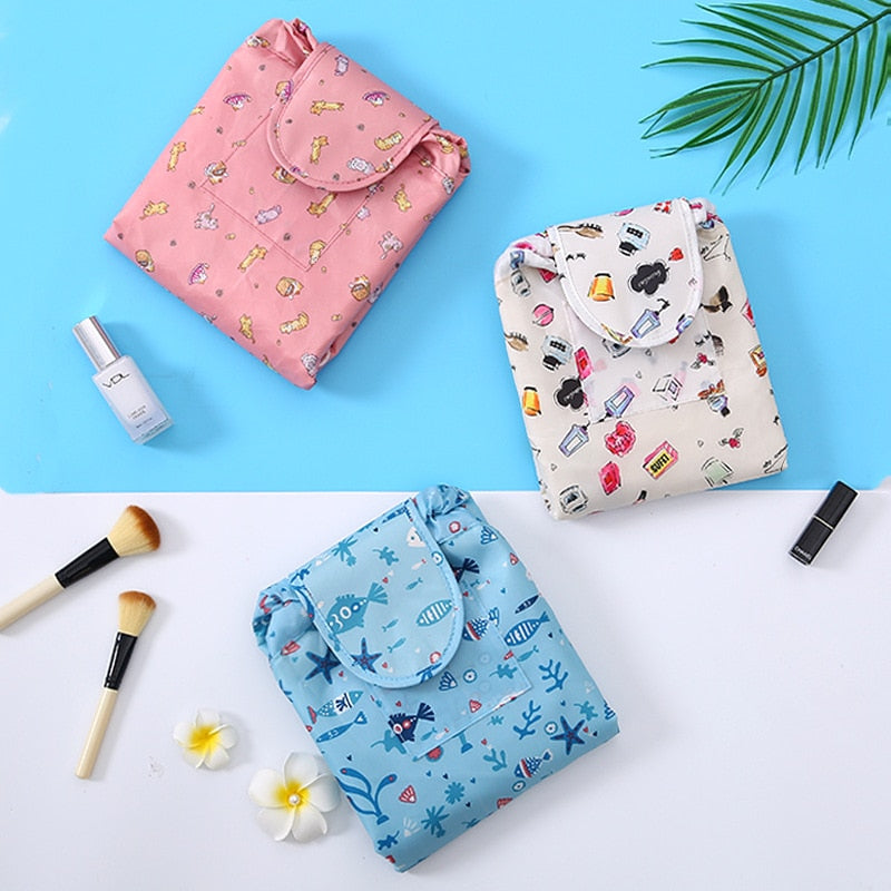 Portable Unisex Drawstring Toiletry and Makeup Bag