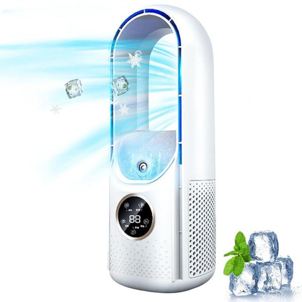 Portable Water-Cooled Air Conditioner with Bladeless Design – Quiet Operation for Small Spaces