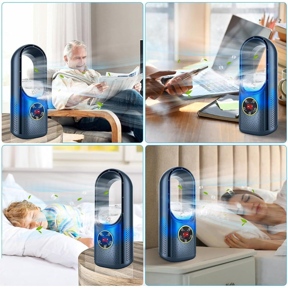 Portable Water-Cooled Air Conditioner with Bladeless Design – Quiet Operation for Small Spaces