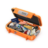Portable Waterproof Safe – Compact Travel Security Box with Combination Lock & Steel Cable
