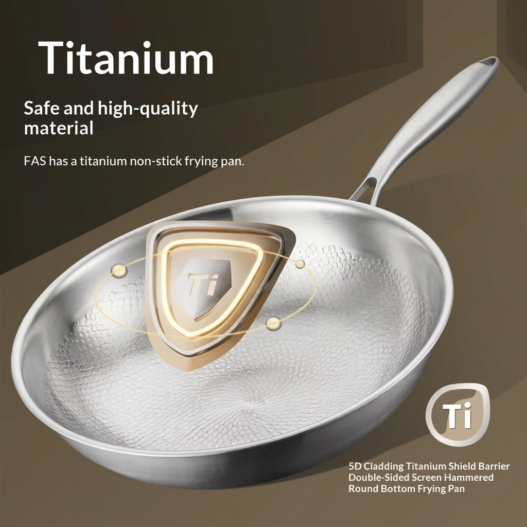 Premium Titanium Alloy Frying Pan