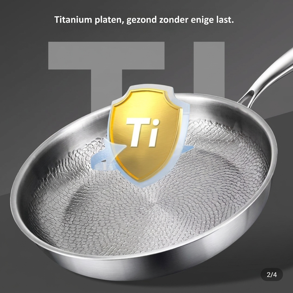 Premium Titanium Alloy Frying Pan
