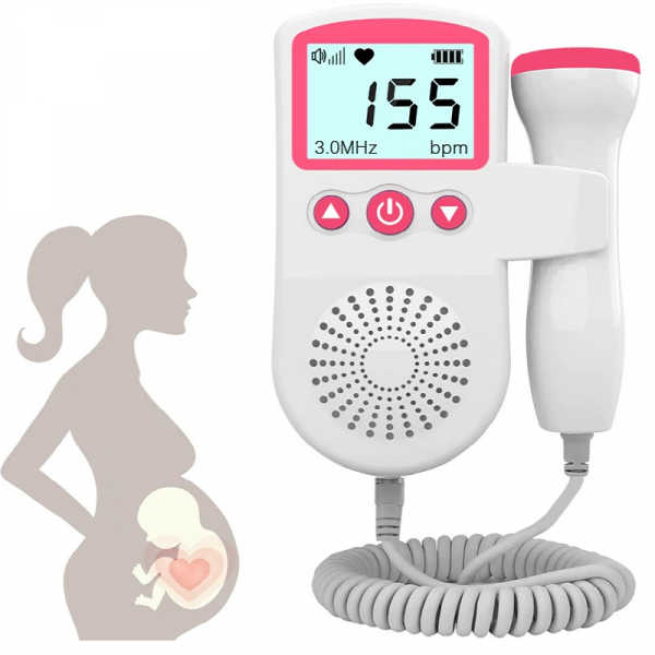 Prenatal Heart Rate Monitor for Babies - Portable Fetal Doppler for Pregnant Mothers
