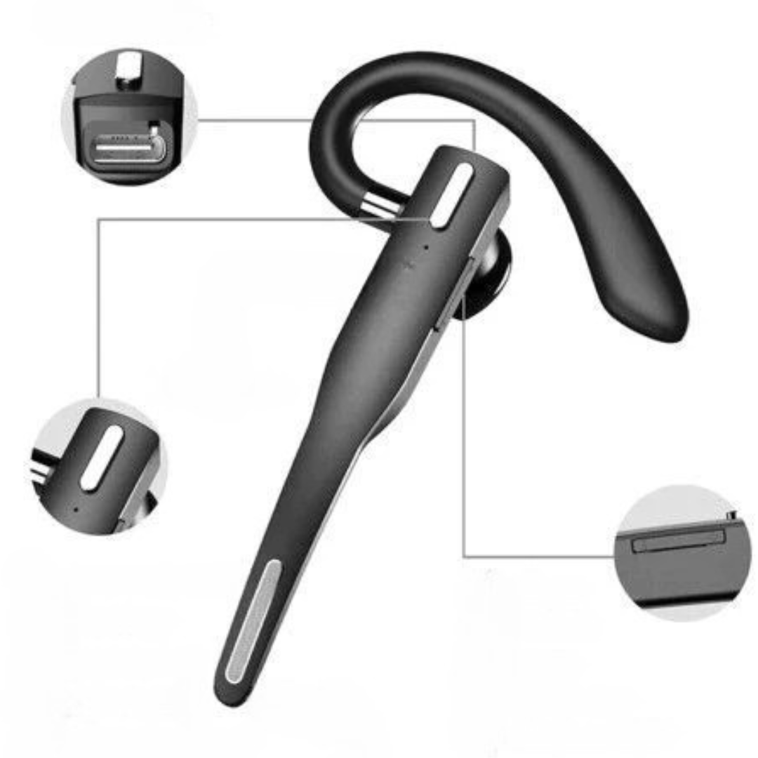 Professional Bluetooth Earpiece with Noise Reduction and Ergonomic Design
