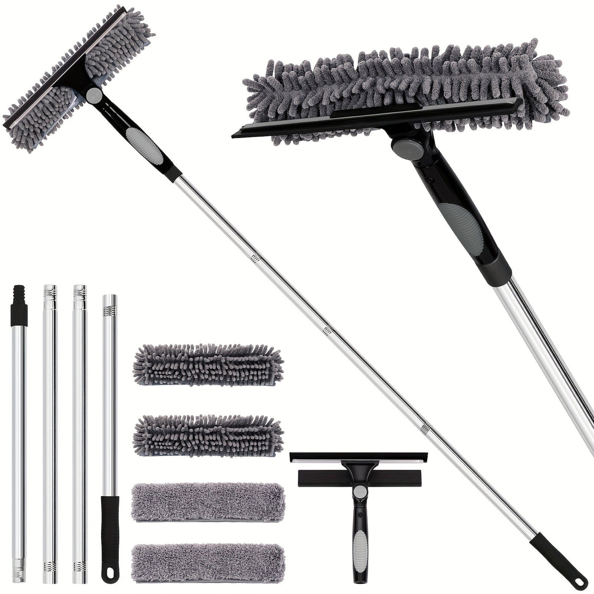 Professional Telescopic Window Cleaner - Streak-Free Windows