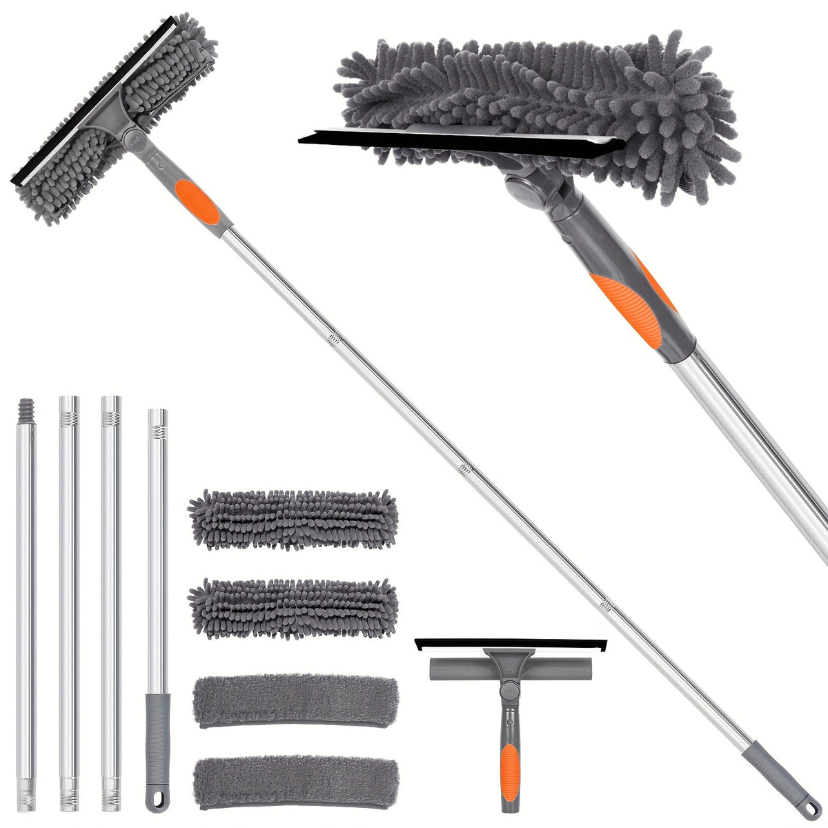 Professional Telescopic Window Cleaner - Streak-Free Windows