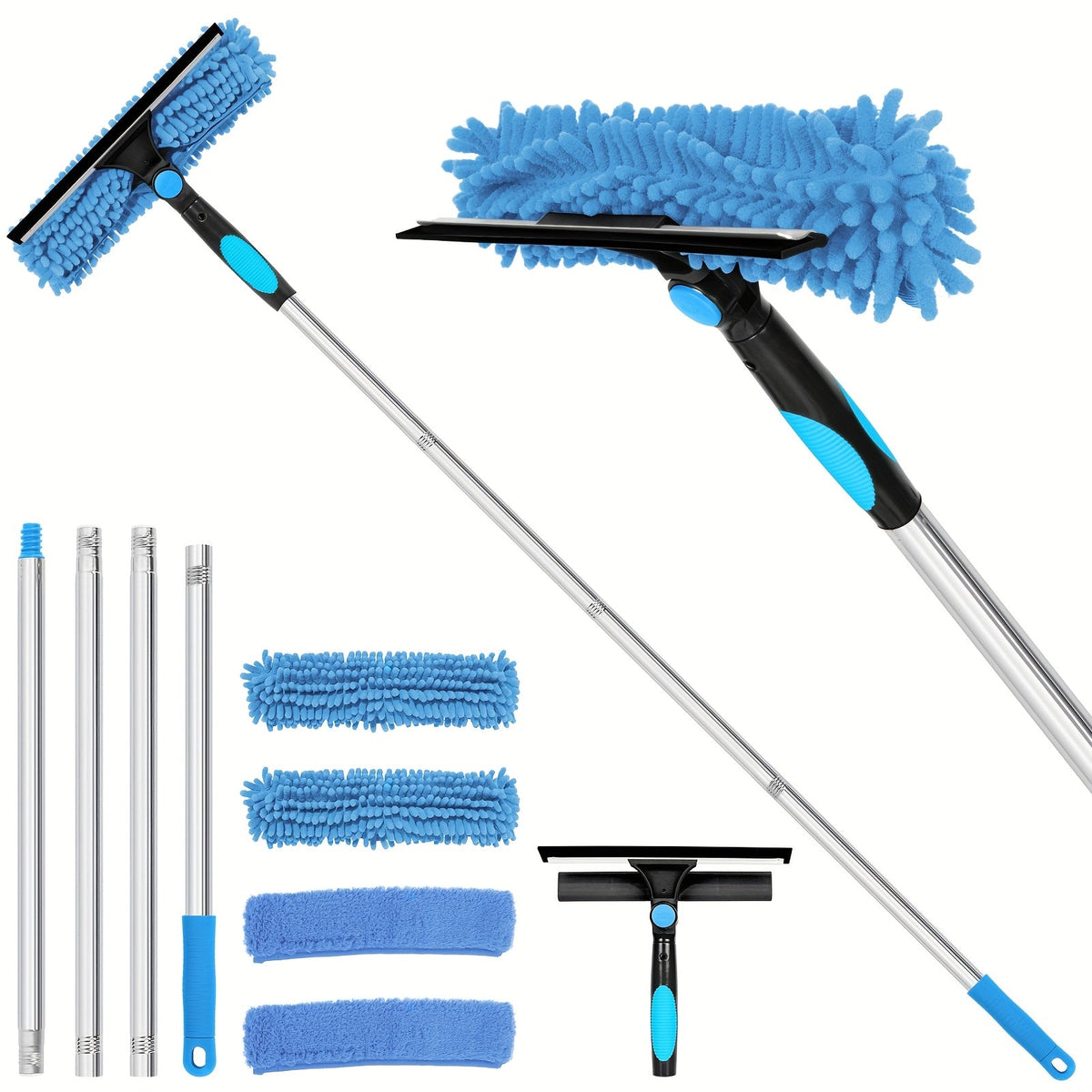 Professional Telescopic Window Cleaner - Streak-Free Windows