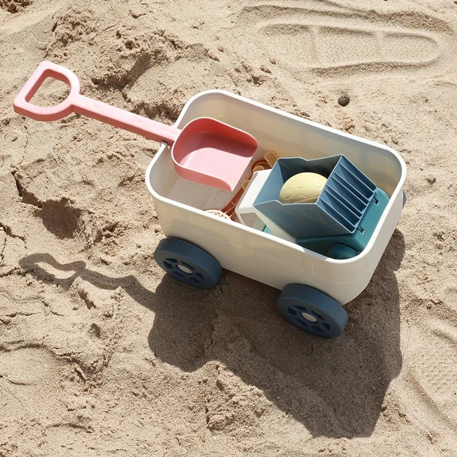 Pull-Along Wagon Beach Toy Set