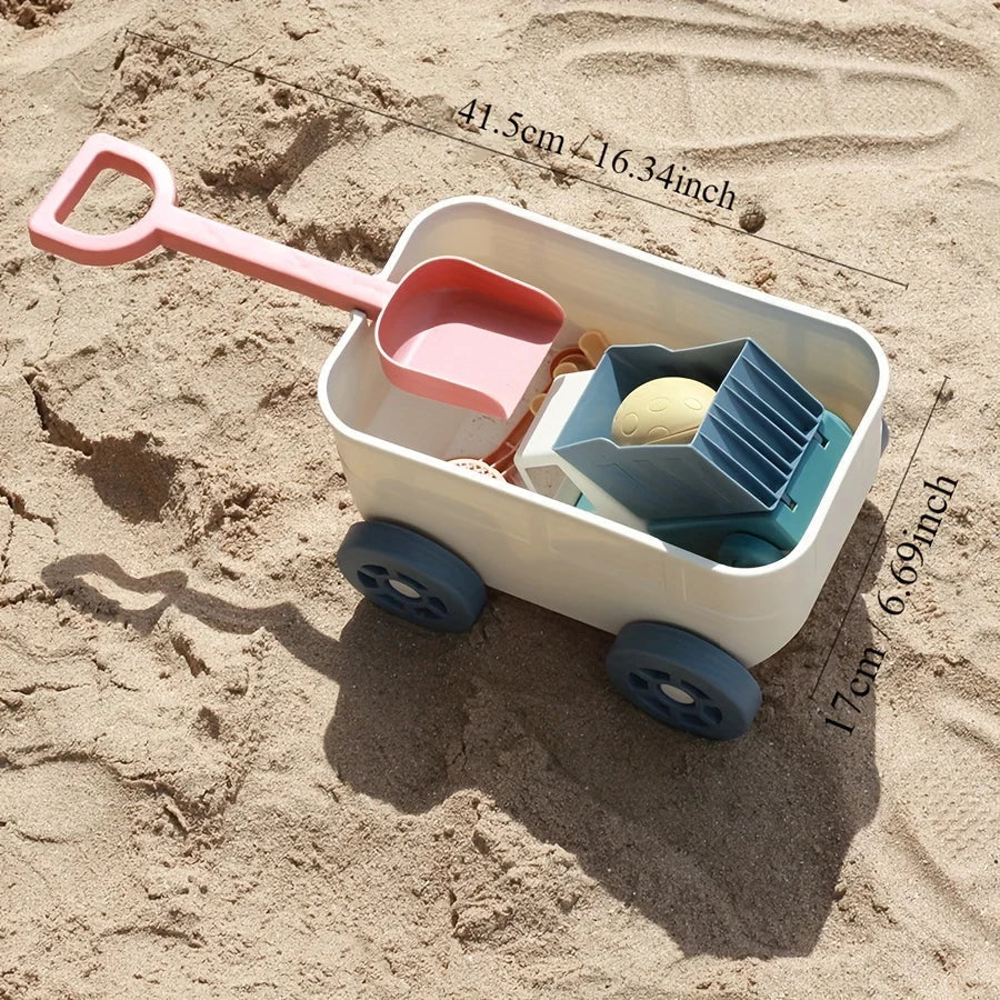 Pull-Along Wagon Beach Toy Set