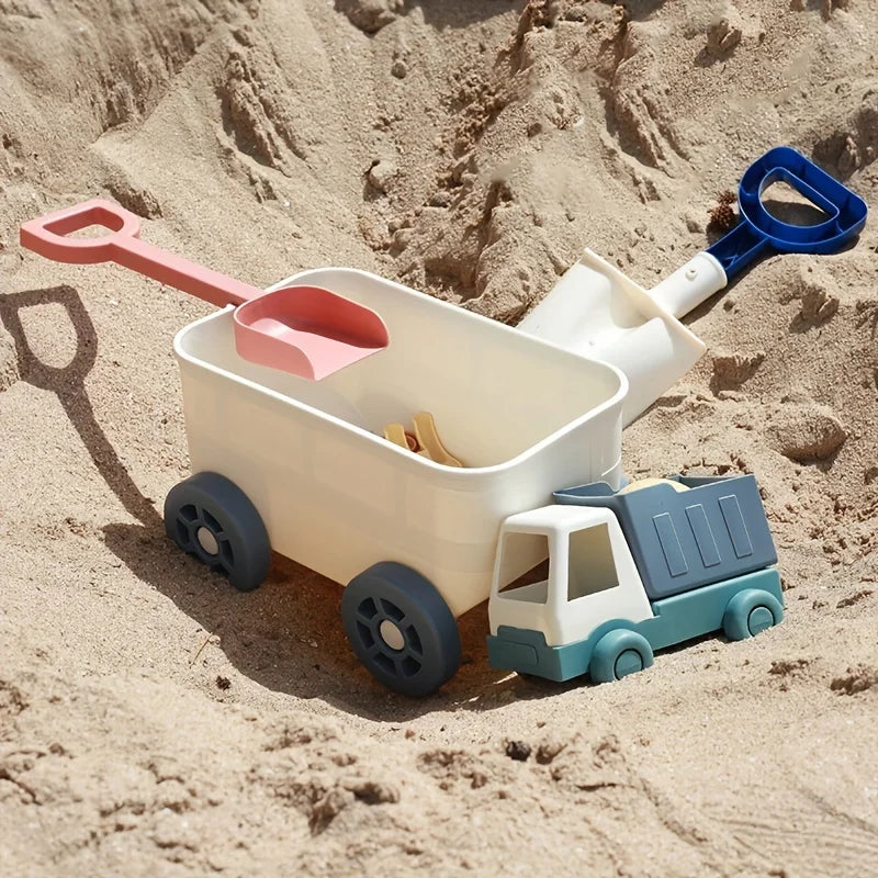 Pull-Along Wagon Beach Toy Set