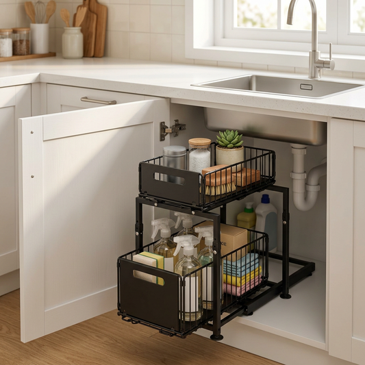 Pull-Out 2-Tier Under-Cabinet Organizer