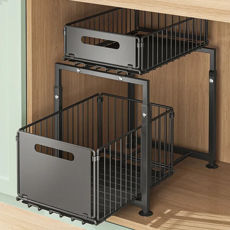 Pull-Out 2-Tier Under-Cabinet Organizer