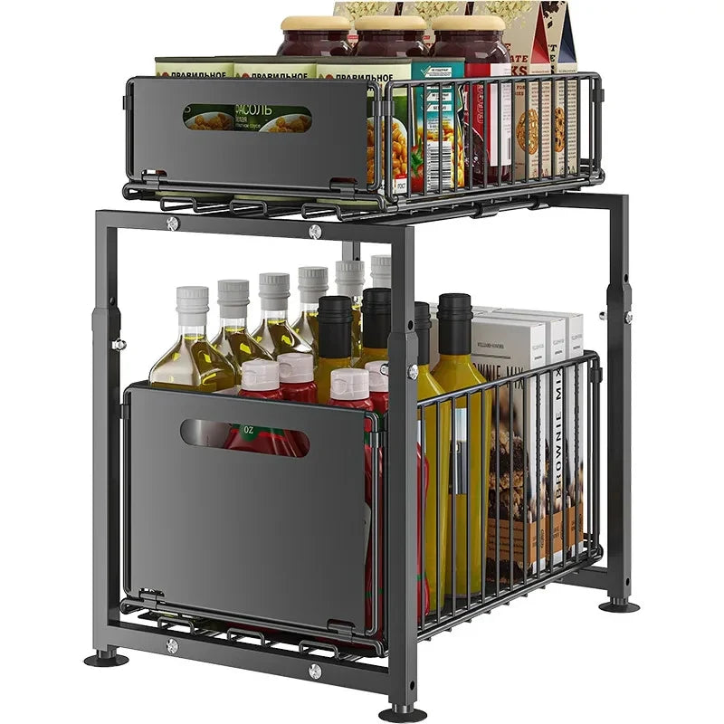 Pull-Out 2-Tier Under-Cabinet Organizer