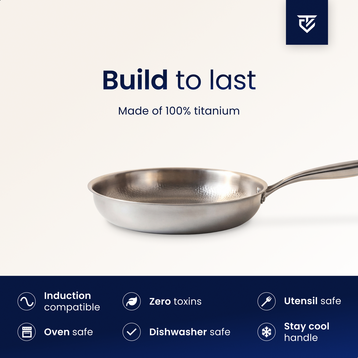 Pure Titanium Frying Pan - 100% PFAS-Free