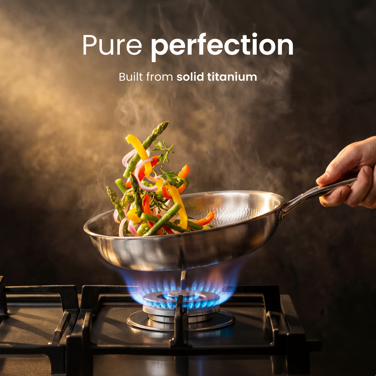 Pure Titanium Frying Pan - 100% PFAS-Free