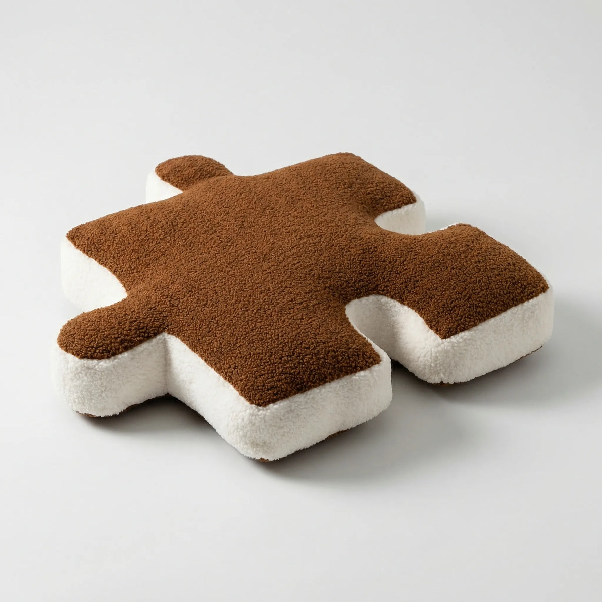 Puzzle-Shaped Cushion in Modern Black and White Design