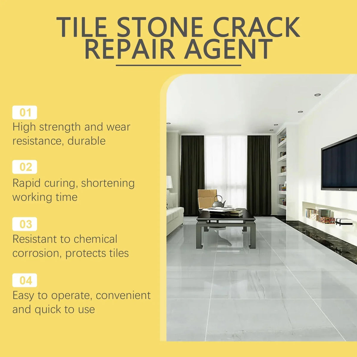 Quick & Easy Multifunctional Tile and Stone Crack Repair Kit