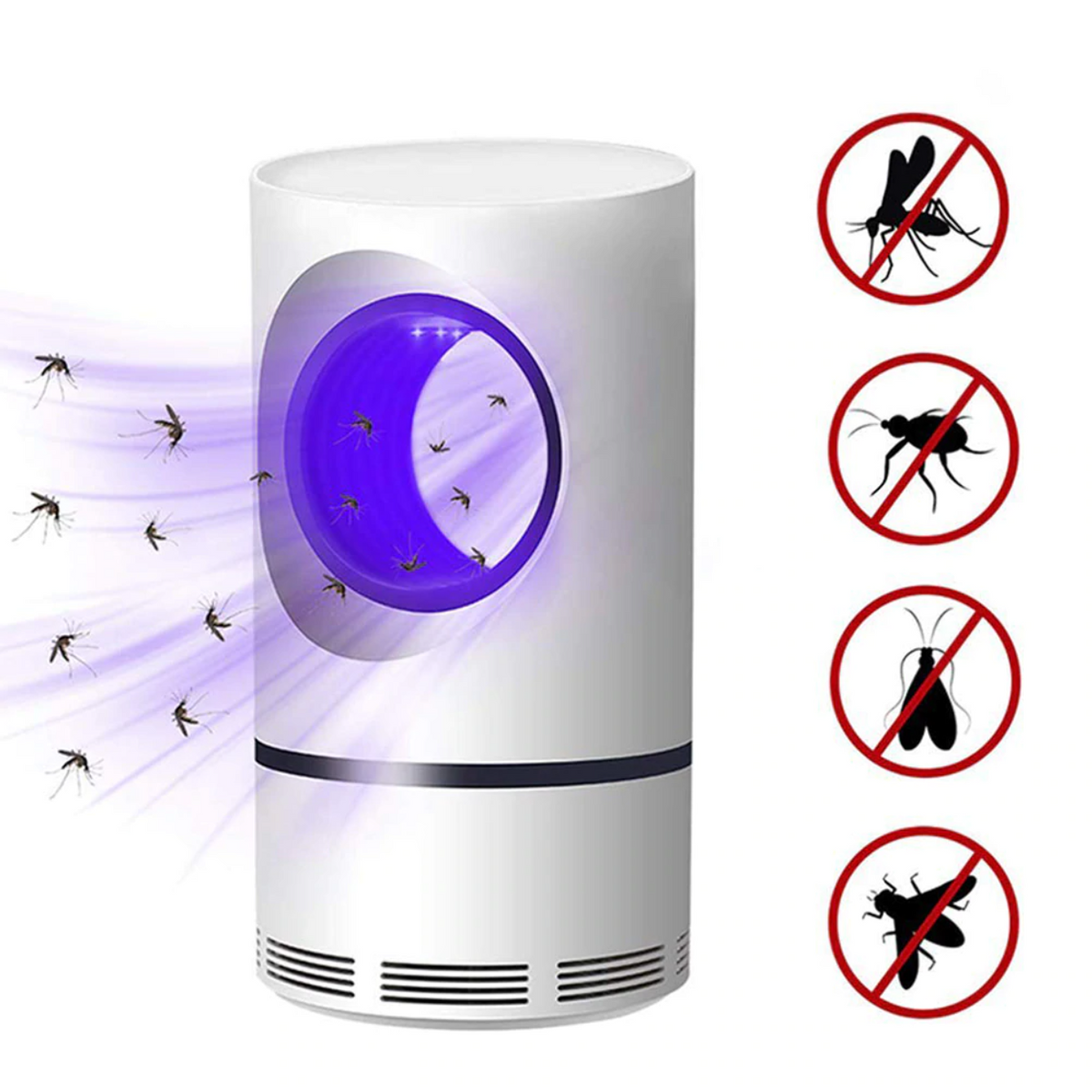 Quiet USB Mosquito Trap | Chemical-Free, 365 nm UV, Indoor/Outdoor Insect Catcher