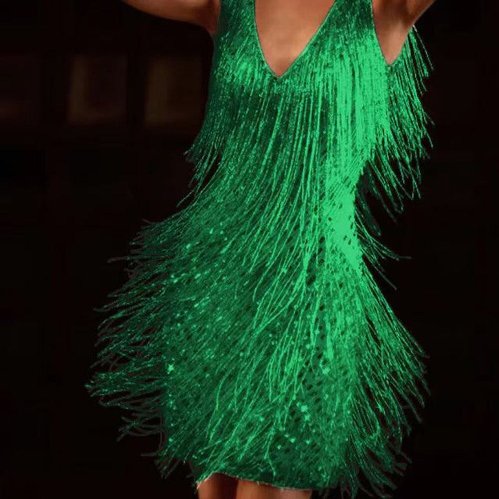 Radiant Sequin Dress with Fringe