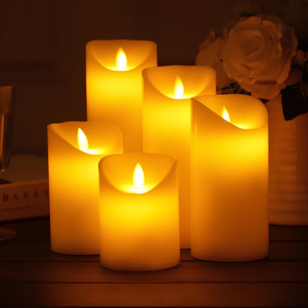 Realistic Battery-Operated Flameless LED Candles for Safe Use in Various Sizes