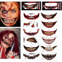 Realistic Halloween Horror Temporary Tattoos