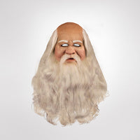 Realistic Santa Claus Mask Covering Face, Neck and Chest