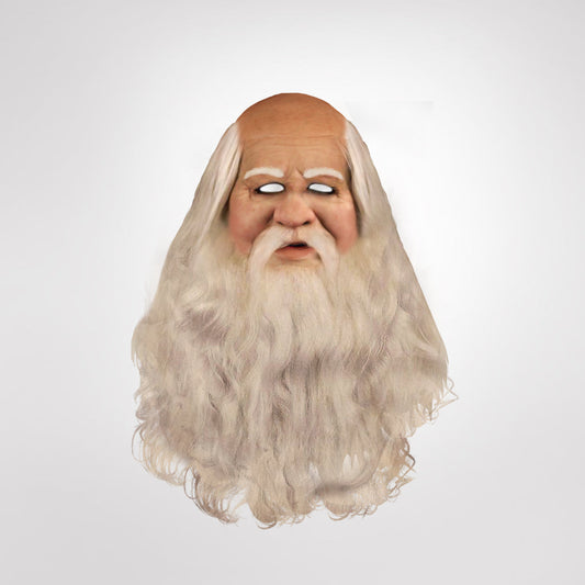 Realistic Santa Claus Mask Covering Face, Neck and Chest