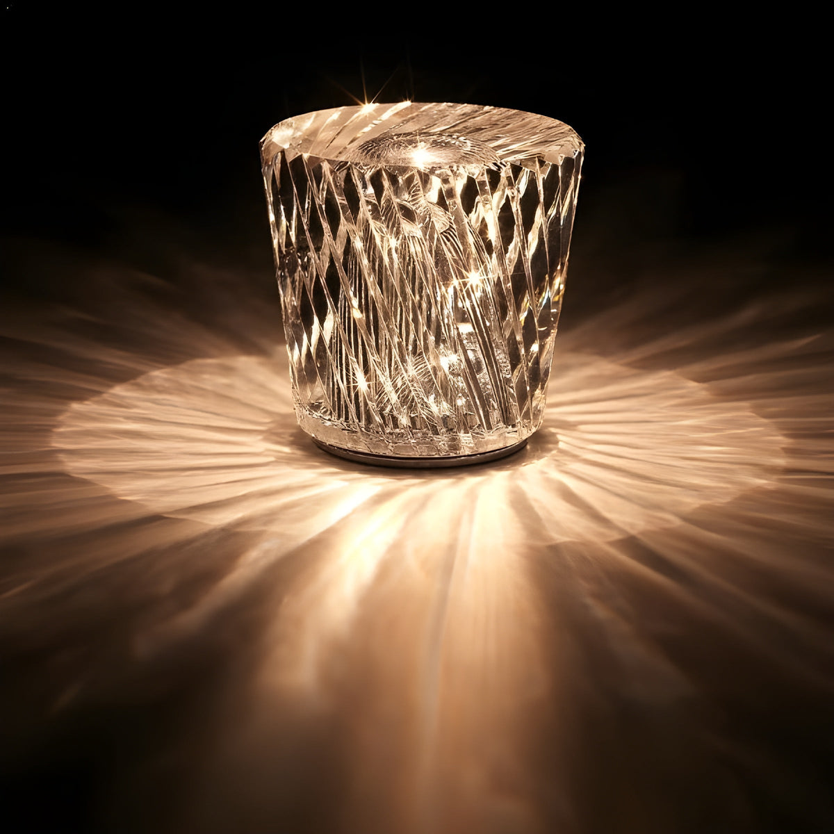 Rechargeable Diamond Crystal Table Lamp